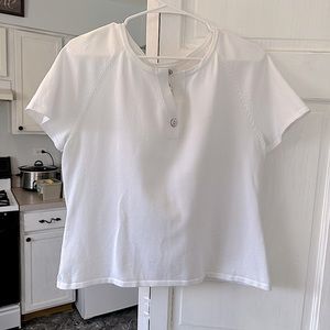 Talbots white lightweight short sleeve sweater - size L